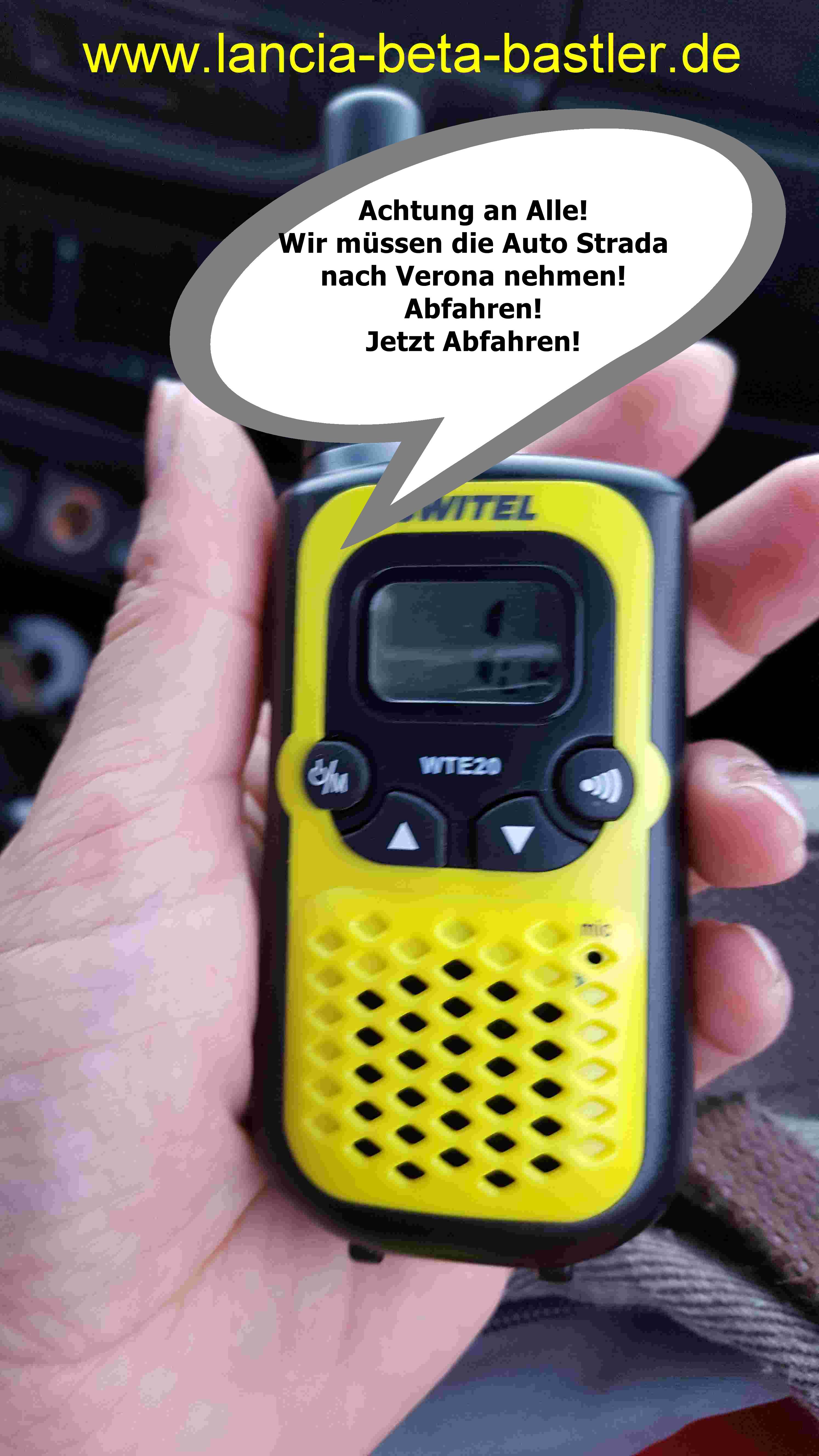 Auf die Auto Strada auffahren Auf die Auto Strada auffahren