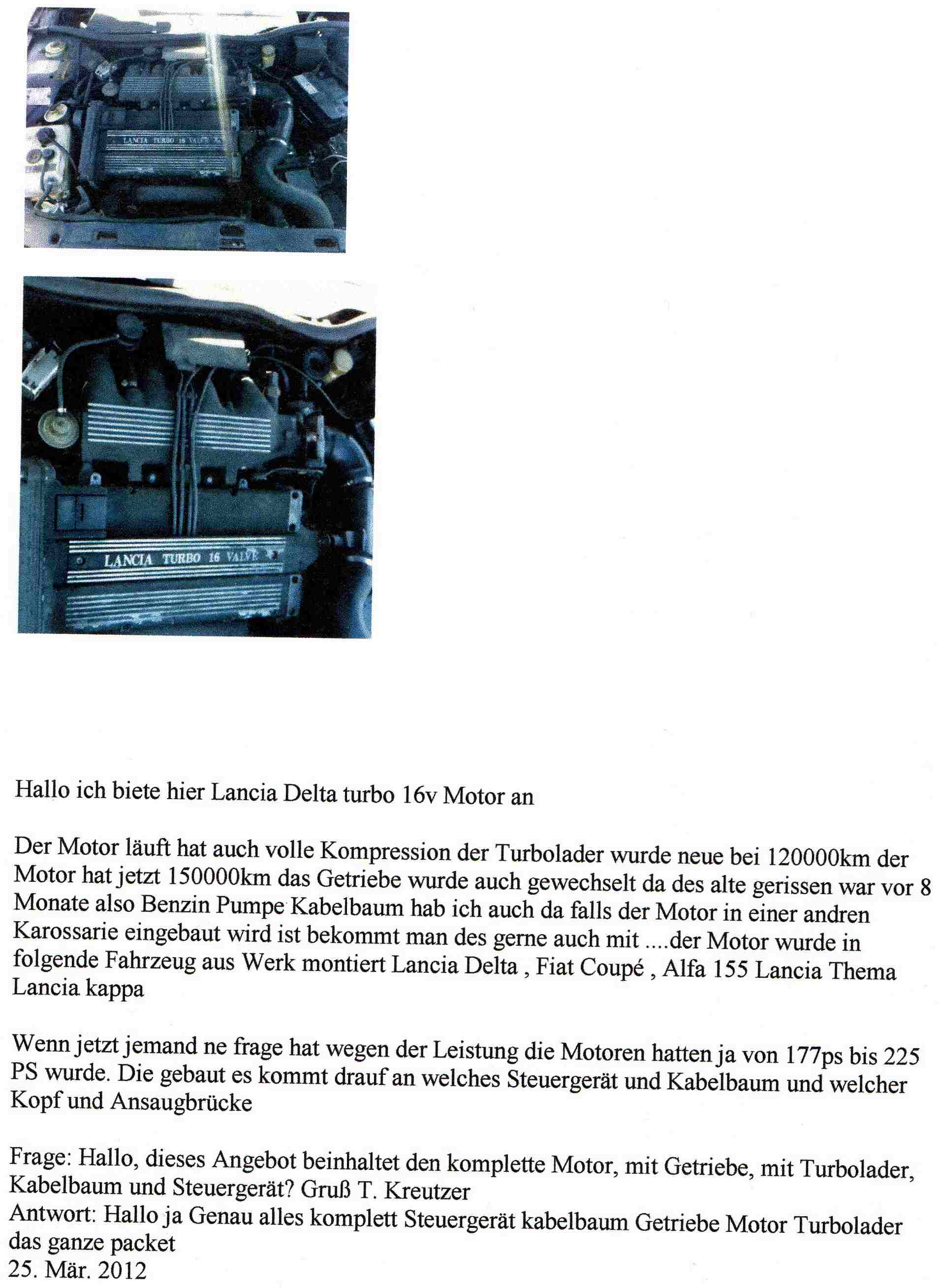 Ebay Lancia Thema Motor 2 Ebay Lancia Thema Motor 2