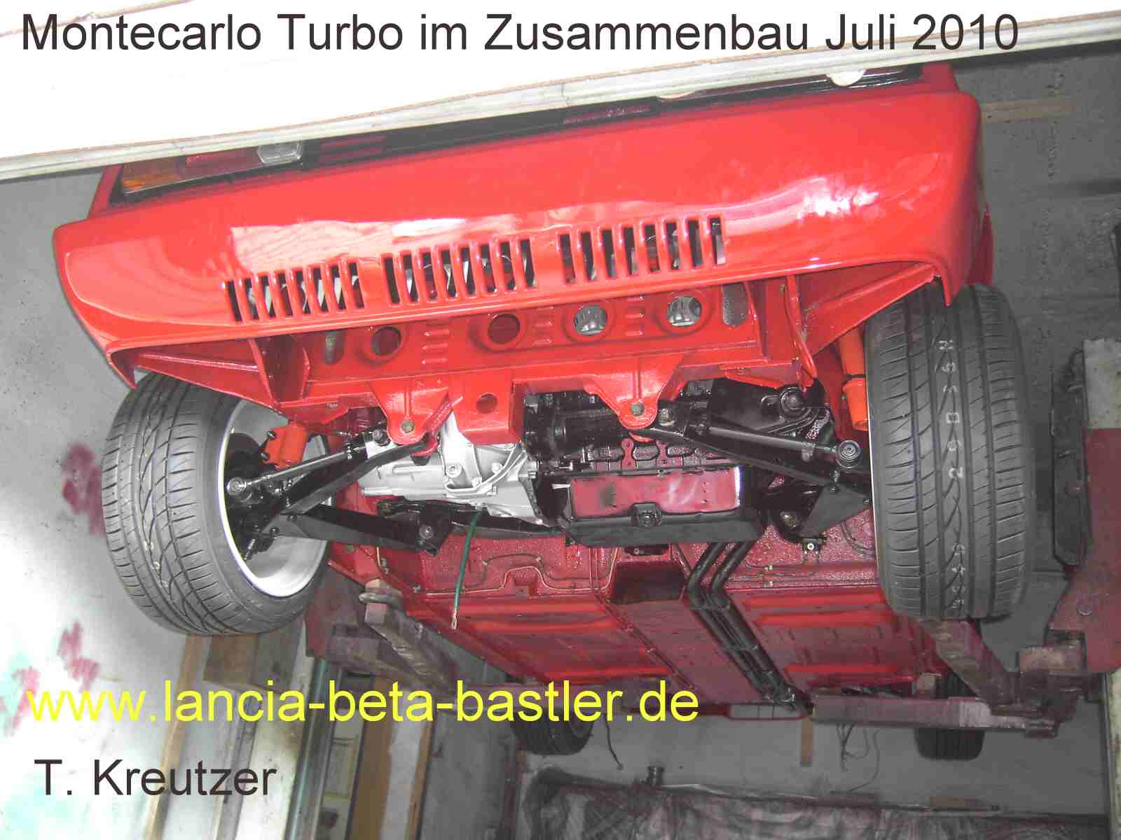Lancia Beta Montecarlo Turbo im Zusammenbau