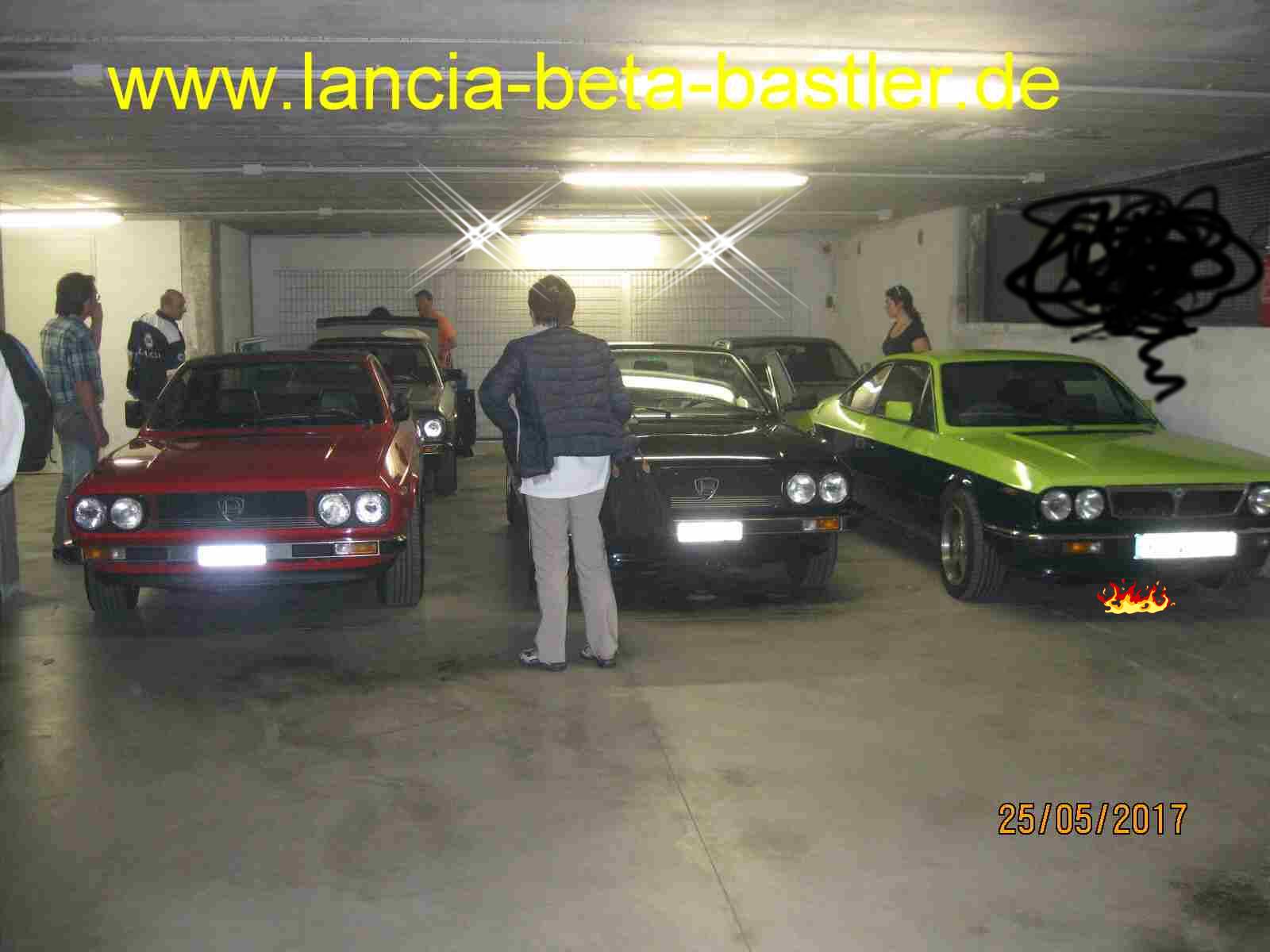 Lancia Betas in Tiefgarage Lancia Betas in Tiefgarage