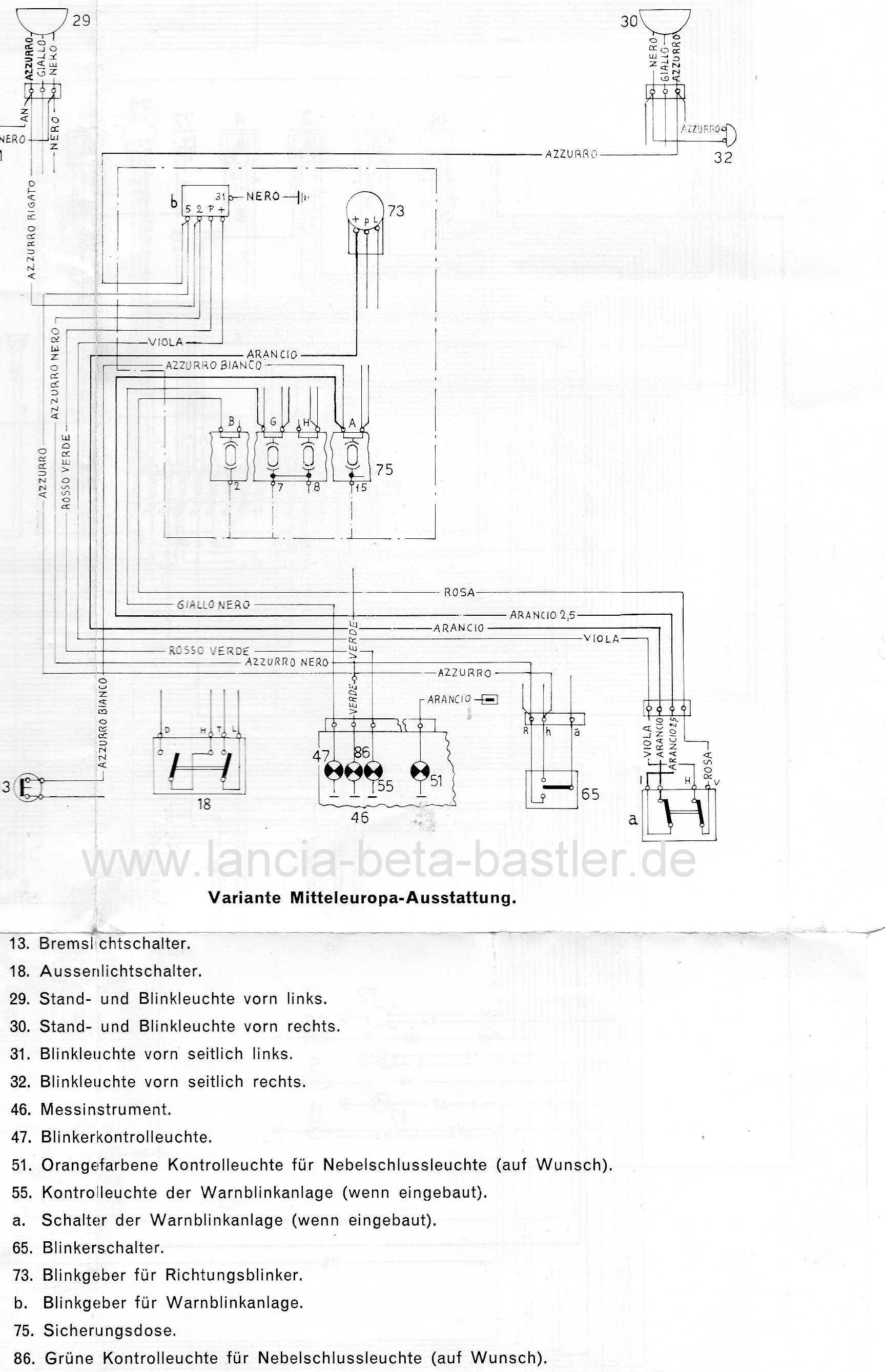 Schaltplan MC Warnblinkanlage