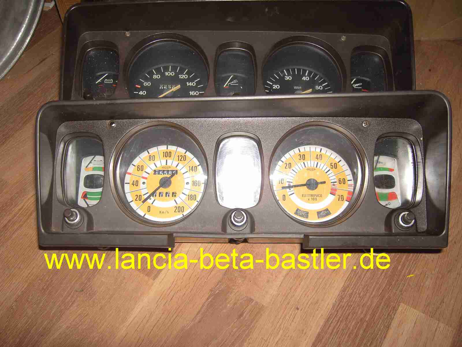 Tacho Cockpit gelb Lancia Beta Serie 1 Tacho Cockpit gelb Lancia Beta Serie 1