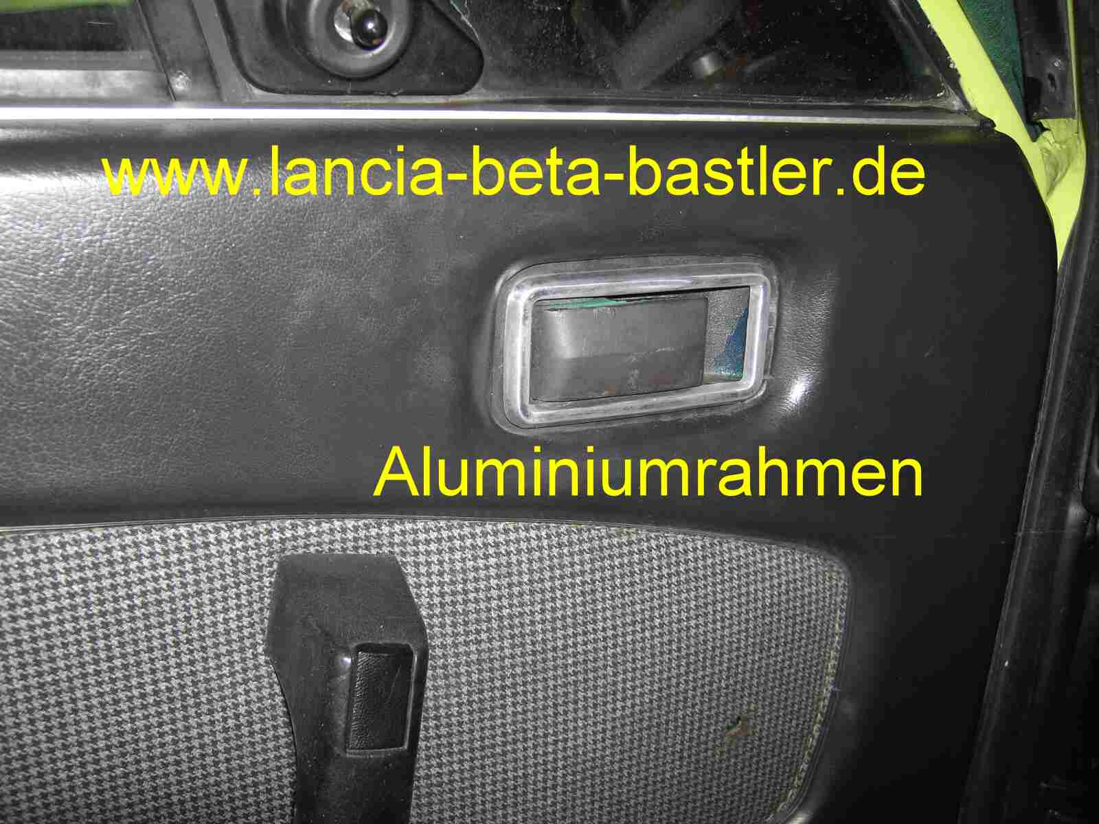 Türgriffrahmen Lancia Beta eingebaut Türgriffrahmen Lancia Beta eingebaut